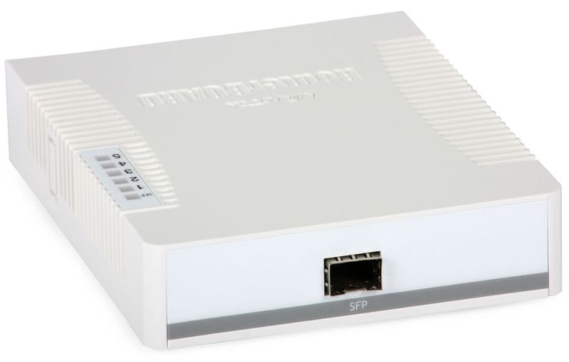 Комутатор Mikrotik RB260GS, 5 Gigabit ports and SFP cage, SwOS, plastic case, PSU (CSS106-5G-1S)