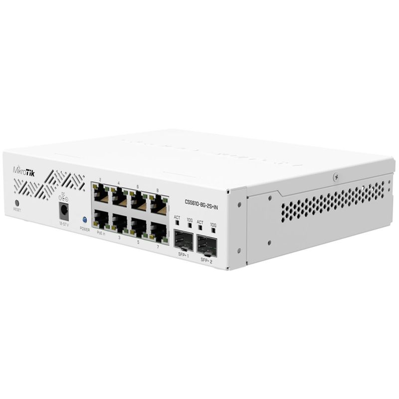 Комутатор Mikrotik CSS610-8G-2S+IN (8x1G, 2xSFP+, SwOS) (CSS610-8G-2S+IN)