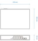 Комутатор VIVOTEK AW-FGT-100D-120, Unmanaged 8xFE PoE + 2xGE Combo Switch (AW-FGT-100D-120)