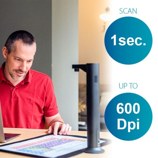Сканер A3 Canon IRIScan Desk 7 Business (85MP, 600dpi, 5696x4272, 4K Camera, USB, книжковий, чорний) (464416/4430V331)
