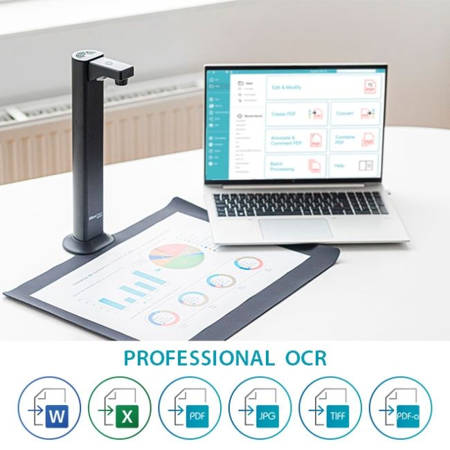 Сканер A3 Canon IRIScan Desk 7 Business (85MP, 600dpi, 5696x4272, 4K Camera, USB, книжковий, чорний) (464416/4430V331)