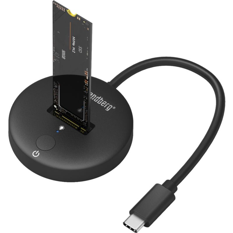 Док-станція USB3.2 Type-C --> SSD M.2, NVMe, M Key Sandberg (136-47)