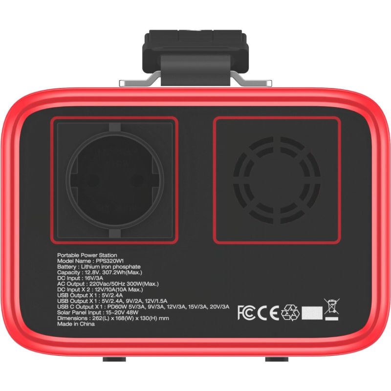 Зарядна станція Energizer 300Вт (307Вт/г) 2xDC, LiFePO4, USB-C PD 60Вт (PPS320W1)