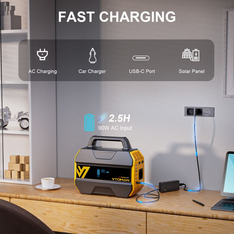 Зарядна станція Vtoman FlashSpeed 300 (230 Вт/г) 300W, DC/PD In, MPPT, LiFePo4 (FlashSpeed 300)