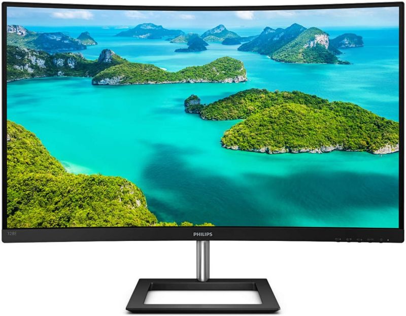 TFT 31.5" Philips 328E1CA, VA, вигнутий, sRGB 122%, HDMI, DP, колонки, чорний (328E1CA/00)