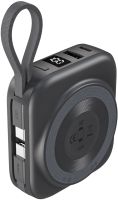 УМБ Choetech Magnetic Wireless 10000mAh 22,5W PD USB-A,USB-C,build USB-C,Apple Watch charger (B697C-BKGY)