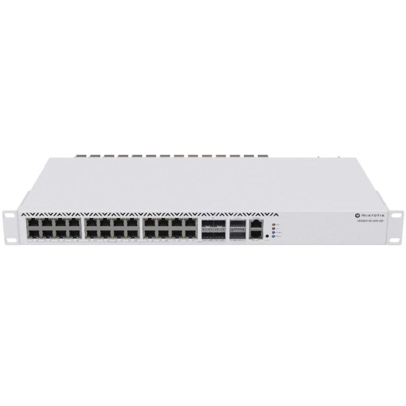 Комутатор Mikrotik CRS326-4C+20G+2Q+RM, 1x10/100 , 20x2.5G, 4xCombo 10G Ethernet/SFP+, 2x40G QSFP+, (CRS326-4C+20G+2Q+RM)