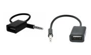 Перехідник Audio USB для iPod Shuffle Jack TRRS M -> USB AF, чорний (S0973)