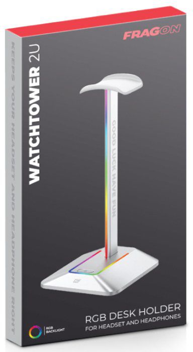Тримач для навушників FragON Watchtower 2U RGB Silver (FGLHH22WTWTR2URGB)