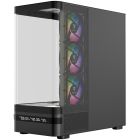 Корпус Modecom VOLCANO AQ200 ARGB MIDI FRONT LCD, 4x120mm fans BLACK без БЖ ATX (MC-A-AQ200-4FA-B)