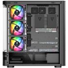 Корпус Modecom VOLCANO AQ200 ARGB MIDI FRONT LCD, 4x120mm fans BLACK без БЖ ATX (MC-A-AQ200-4FA-B)