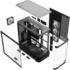 Корпус Modecom VOLCANO AQ200 ARGB MIDI FRONT LCD, 4x120mm fans BLACK без БЖ ATX (MC-A-AQ200-4FA-B)