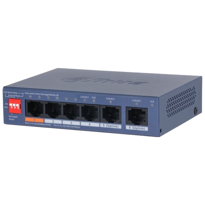 Коммутатор Dahua (DH-CS4006-4ET2GT-60 PoE)