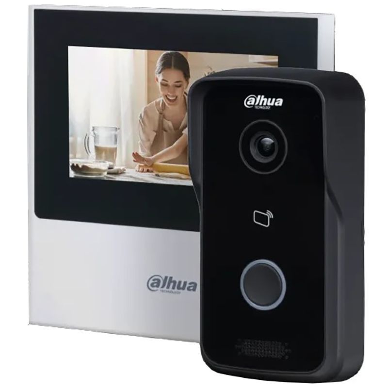 Комплект Dahua Mіні DHI-VTH2611L-WP 4.3" Wi-Fi + DHI-VTO2111D-P-S2 (DHI-VTH2611L-WP + DHI-VTO2111D-P-S2)