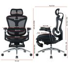 Кресло офисное Sihoo Doro C300 Pro Mesh Black with footrest (Doro-C300-Pro-M101-JT) (DORO-C300-PRO-M101-JT)