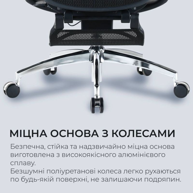Кресло офисное Sihoo Doro C300 Pro Mesh Black with footrest (Doro-C300-Pro-M101-JT) (DORO-C300-PRO-M101-JT)