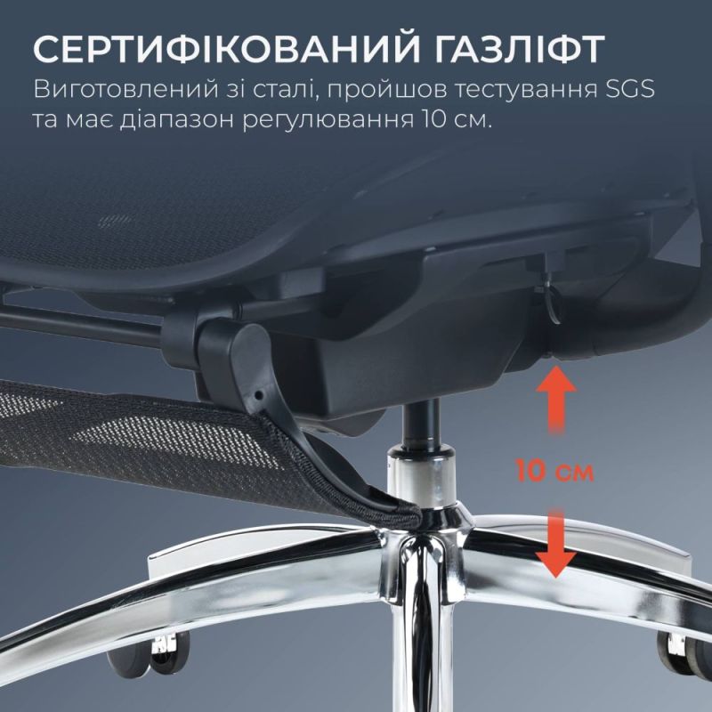 Кресло офисное Sihoo Doro C300 Pro Mesh Black with footrest (Doro-C300-Pro-M101-JT) (DORO-C300-PRO-M101-JT)
