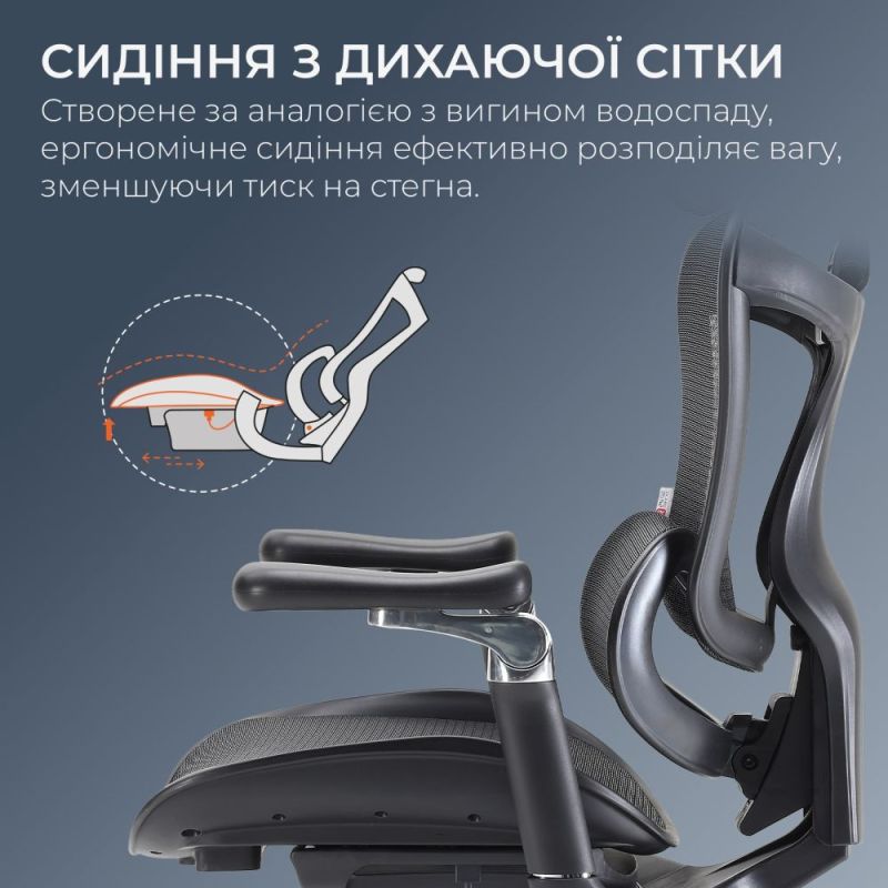 Кресло офисное Sihoo Doro C300 Pro Mesh Black (DORO-C300-PRO-M101)