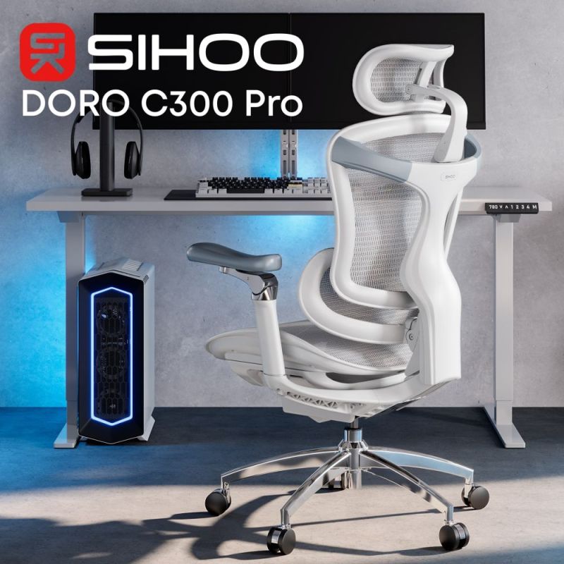 Кресло офисное Sihoo Doro C300 Pro Mesh White (DORO-C300-PRO-M102)