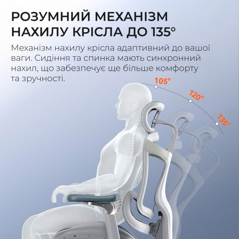 Кресло офисное Sihoo Doro C300 Pro Mesh White (DORO-C300-PRO-M102)