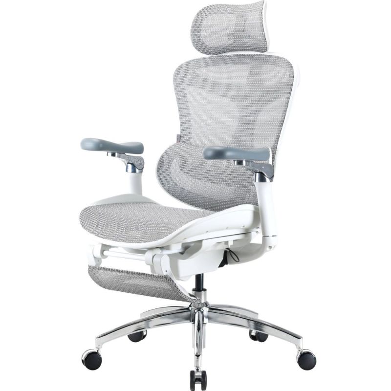 Крісло офісне Sihoo Doro C300 Pro Mesh White with footrest (Doro-C300-Pro-M102-JT) (DORO-C300-PRO-M102-JT)