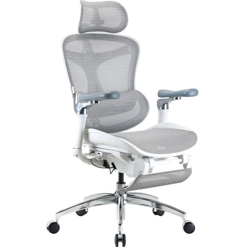 Крісло офісне Sihoo Doro C300 Pro Mesh White with footrest (Doro-C300-Pro-M102-JT) (DORO-C300-PRO-M102-JT)