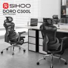 Крісло офісне Sihoo Doro C300L Mesh Black with footrest (Doro-C300L-A3-101-JT) (DORO-C300L-A3-101-JT)