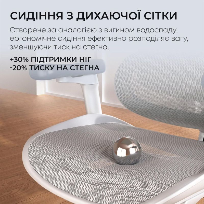 Кресло офисное Sihoo Doro C300L Mesh White (DORO-C300L-A3-102)