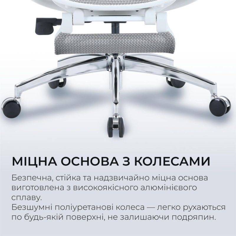 Кресло офисное Sihoo Doro C300L Mesh White with footrest (Doro-C300L-A3-102-JT) (DORO-C300L-A3-102-JT)