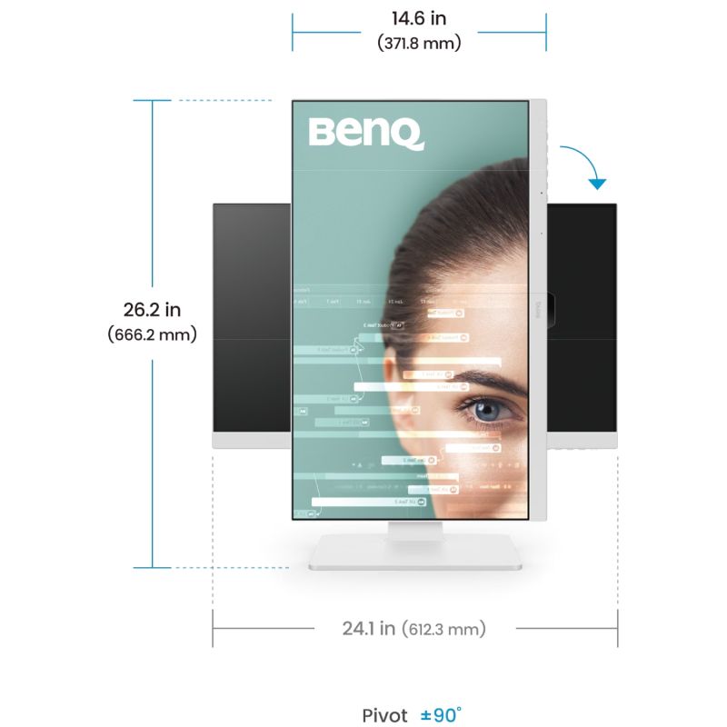 TFT 27" BenQ GW2786TC, IPS, 100hz, HDMI, DP, USB-C, колонки, білий (9H.LMNLB.QBE)