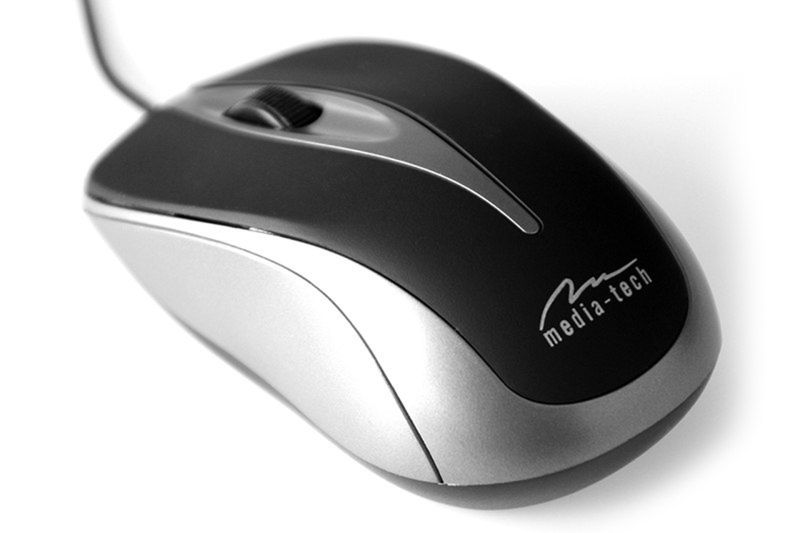 Мишка  Media-Tech  Plano, 3кн., 800dpi, темно-сіра (titanium) (MT1091T)