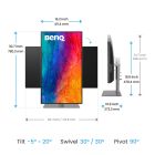 TFT 32" BenQ PD3225U, IPS, 4K, HDMI, DP, USB-C, USB hub, HAS, Pivot, темно-сірий (9H.LLYLA.TBE)