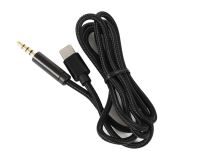 Кабель AUX Type-C - TRRS Audio M/M 1м Black (S0993)