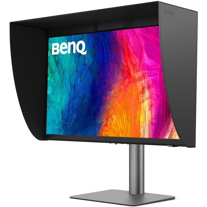 TFT 27" BenQ PD2770U, IPS, 4K UHD, HDMI, DP, USB-C, USB-hub, HAS, колонки, темно-сірий (9H.Y0ELB.QBE)