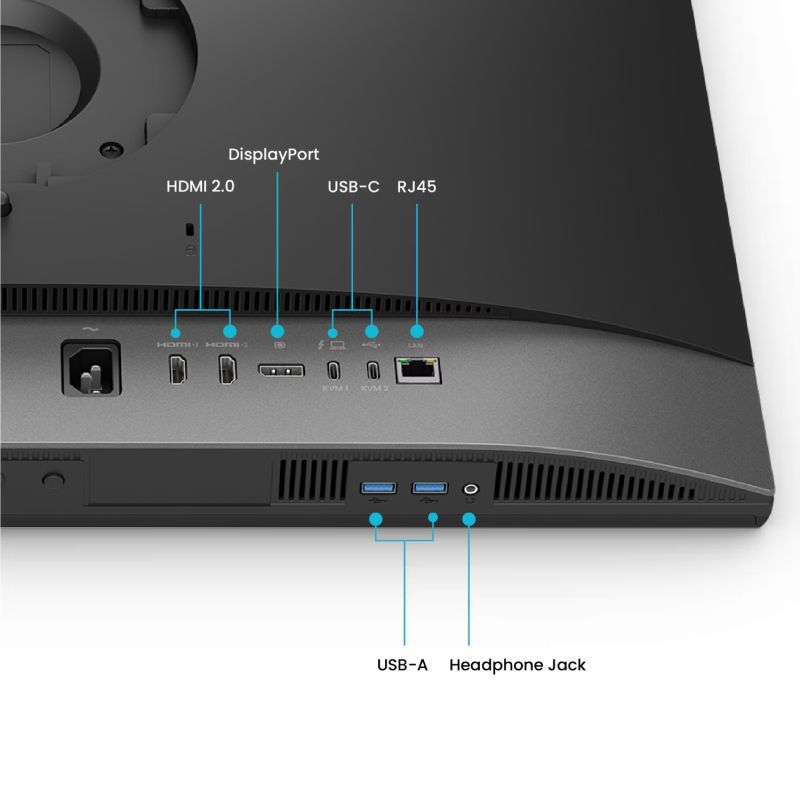 TFT 27" BenQ PD2770U, IPS, 4K UHD, HDMI, DP, USB-C, USB-hub, HAS, колонки, темно-сірий (9H.Y0ELB.QBE)