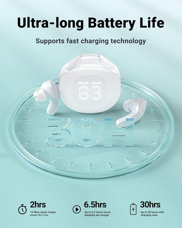 Навушники TWS Acefast T9 porcelain white (6974316282549)