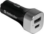 Автозарядка 2xUSB 27W (USB-C + USB-A) UCG-01 5V/5.4A Defender (83569)