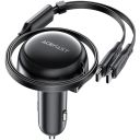 Автозарядка 3xUSB 53W (2xUSB-C+USB-A) + cable USB-C 2in1 B13 Acefast (6974316282921)