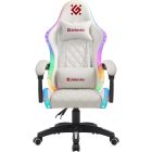 Крісло ігрове Defender Energy, Клас 4, 50мм, PU, RGB, біле (64557)
