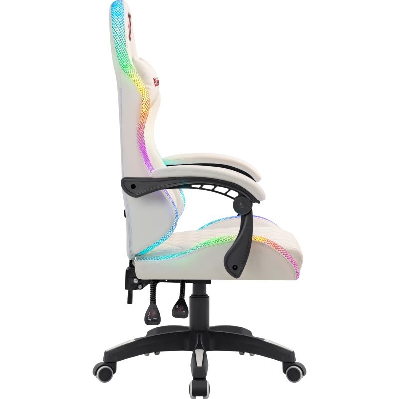 Крісло ігрове Defender Energy, Клас 4, 50мм, PU, RGB, біле (64557)