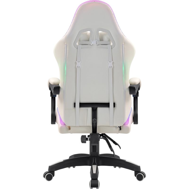 Крісло ігрове Defender Energy, Клас 4, 50мм, PU, RGB, біле (64557)