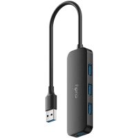 Хаб USB 3.0 Type-A -> 4хUSB 3.0 чорний Cudy (UH40A)