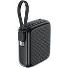 УМБ Acefast 10000mAh 20W PD,QC3.0 USB-C In/Out with build Type-C cable, M15 Black (6974316283973)