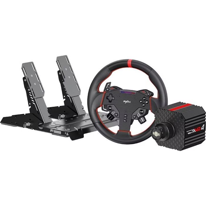 Кермо і педалі PXN VD4 Bundle for PC, 12кн., подв. педалі, кермо WAS 280мм (PXN-VD4 Bundle EU)