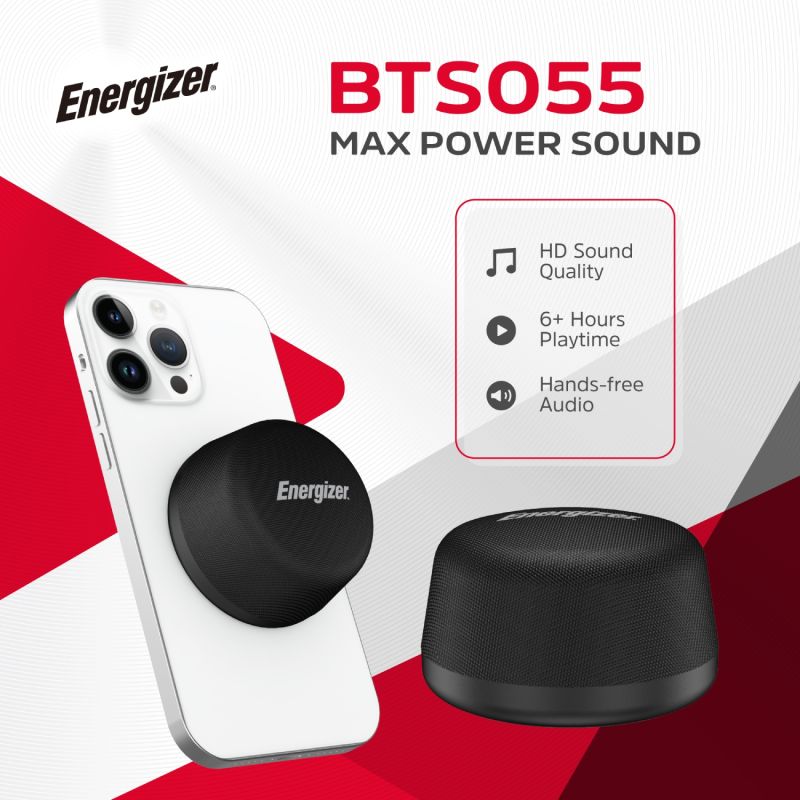 Акустична система 1.0 Energizer Bluetooth 5.3 5W + Wireless bypass Charging магнітна зарядка 10W (BTS055)