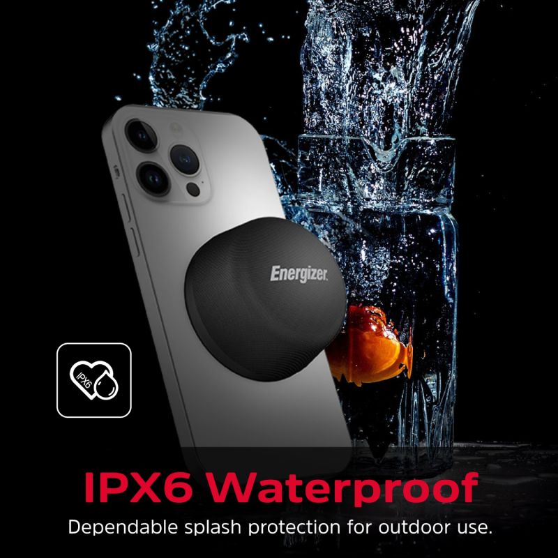 Акустична система 1.0 Energizer Bluetooth 5.3 5W + Wireless bypass Charging магнітна зарядка 10W (BTS055)