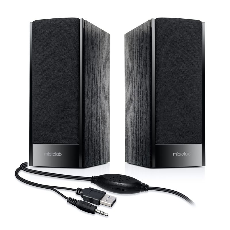 Акустична система 2.0 Microlab B-56, 3Вт, USB чорне дерево (B56 BLACK WOODEN)
