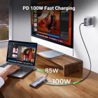 Док-станція USB3.1 Type-C --> HDMI 4K30Hz/VGA/USB 3.0х3/RJ45/SD/TF/PD 100W 9-in-1 CM498 Ugreen (15600)