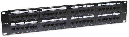 Патч-панель 19", 48xRJ45, UTP, Cat.5e, 2unit, Intellinet (513579)
