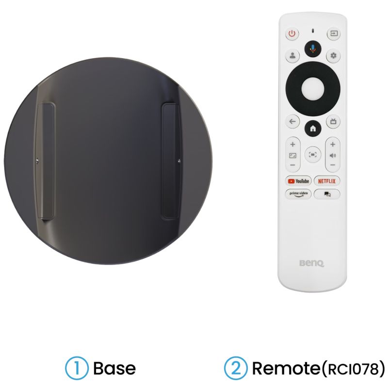 Проєктор BENQ GV50, лазерний,DLP,1080P,ANSI 500Lm,100000:1,Android11,HDMI,USB,Wi-Fi,BT5.0,16:9,білий (9H.JSR77.59E)